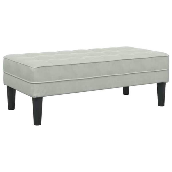 vidaXL Soffset med kudde 2 pcs Ljusgrå Polyester