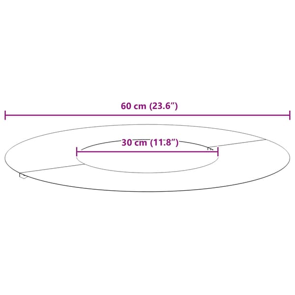 vidaXL passende for Flat Tre Ring Brun Ø30 / 60 cm Cortenstål