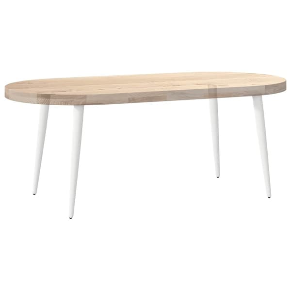 vidaXL Soffbordsben konisk form 4 st vit 30-31 cm stål