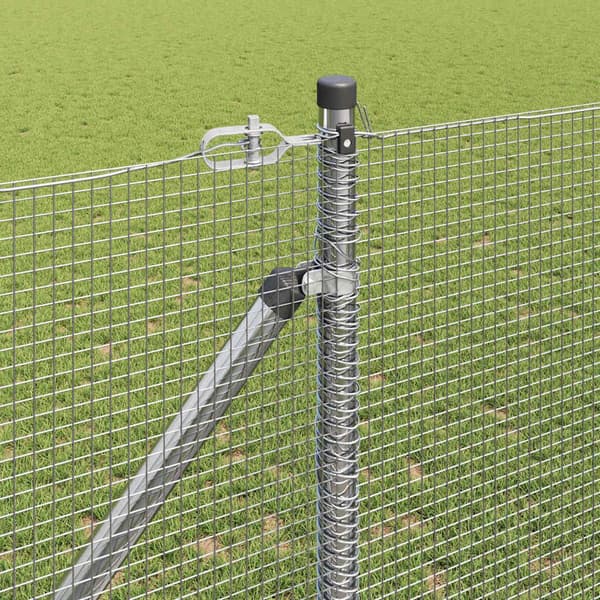 vidaXL Gjerde med innlegg. sølv 1.2 x 10 m Stål