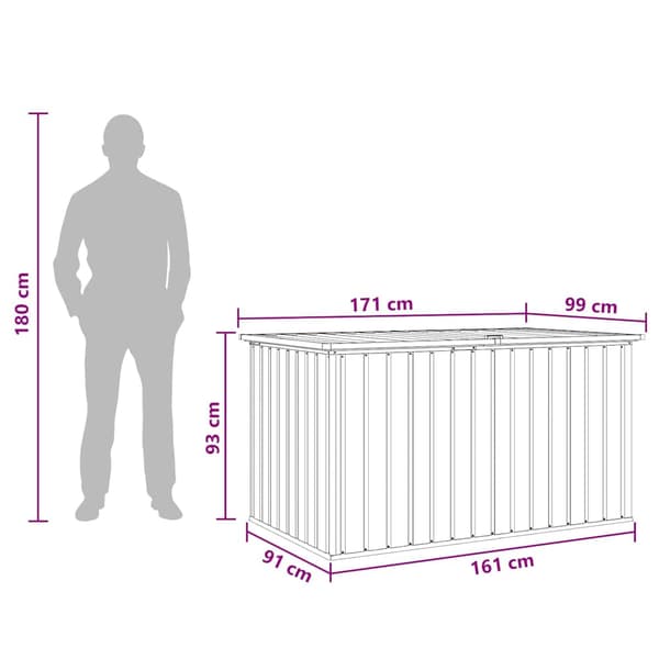 vidaXL Dynbox grön 171x99x93 cm