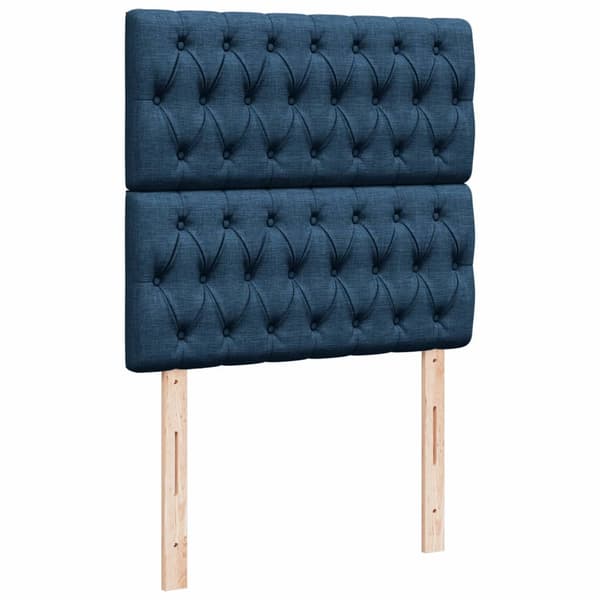 vidaXL Ramsäng med madrass blå 100x200 cm tyg