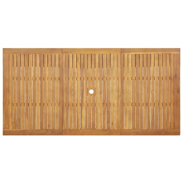 vidaXL Trädgårdsmöbelset 7 pcs Brun Massivt Akaciaträ