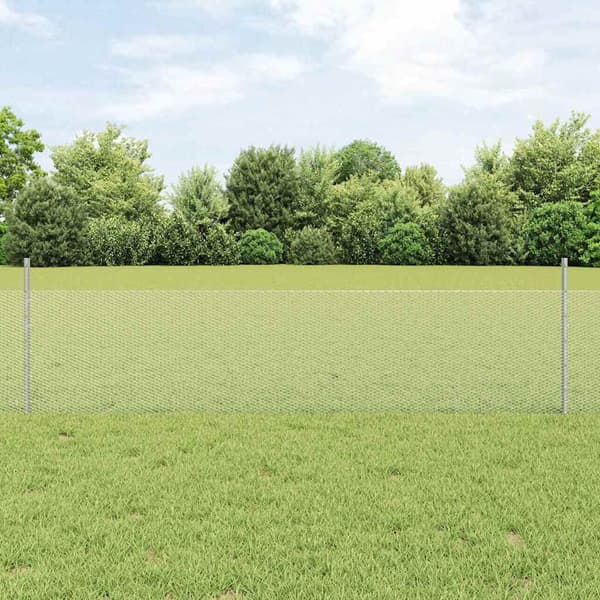 vidaXL Gjerde med innlegg. sølv 0.5 x 100 m Stål