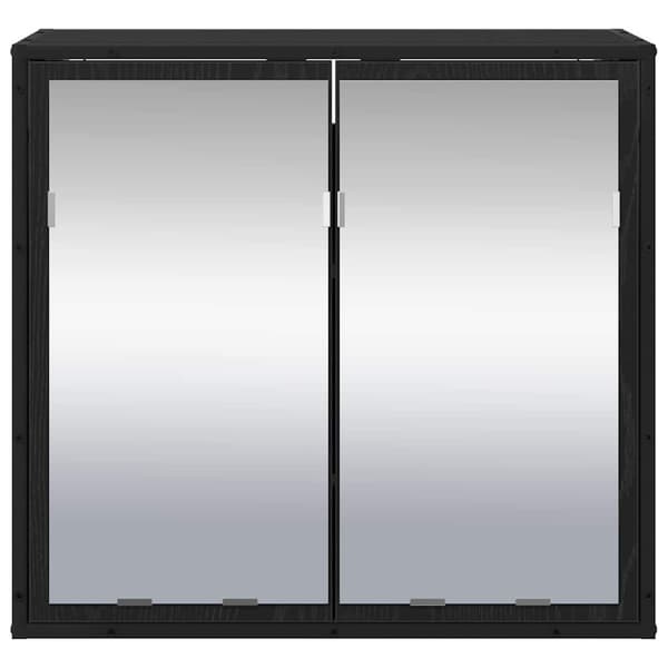 vidaXL Baderomsspeilskap Svart eik 65 x 20 x 60 cm Konstruert tre