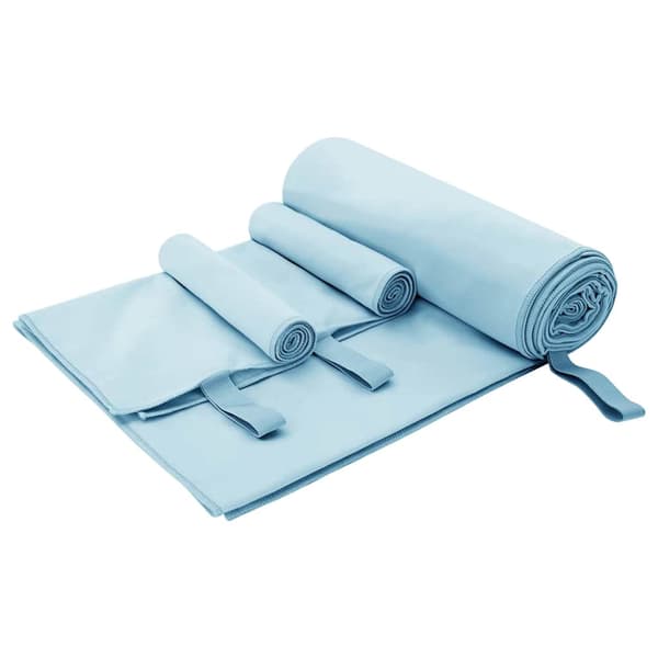 vidaXL Sportshandduksset 3 delar Blå Polyester och polyamid