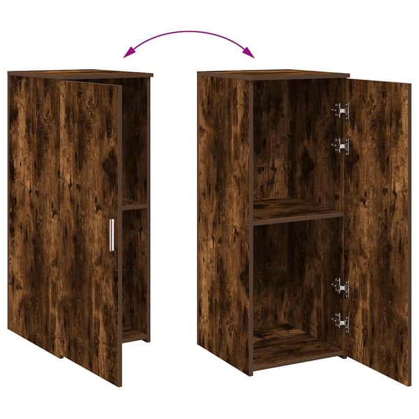 vidaXL Oppbevaringsskap røkt eik 40x45x103,5 cm konstruert tre