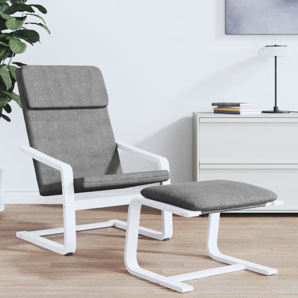 vidaXL Vilstol mörkgrå tyg