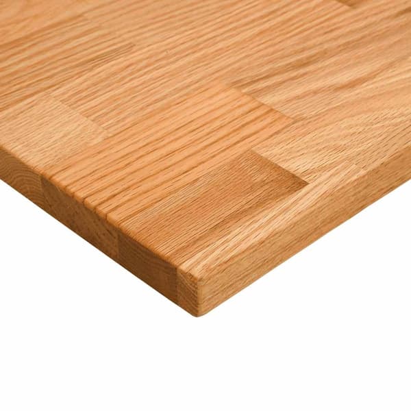 vidaXL Bordplate lysebrun 140x50x2,5 cm rektangulær heltre eik