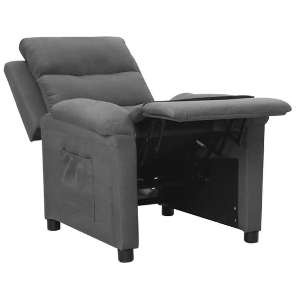 vidaXL Reclinerfåtölj ljusgrå tyg