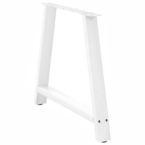vidaXL Soffbordsben A-formade 2 st vit 100x(72-73) cm stål