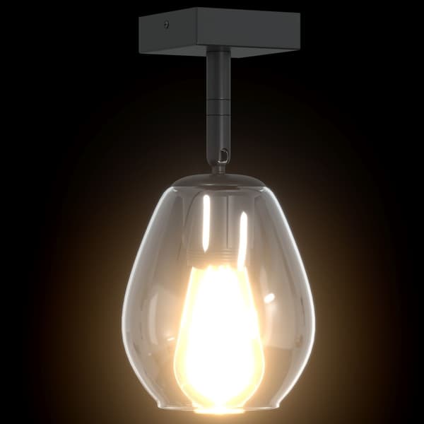 vidaXL Svart, Transparent Metall, Glas Medium Statement Piece