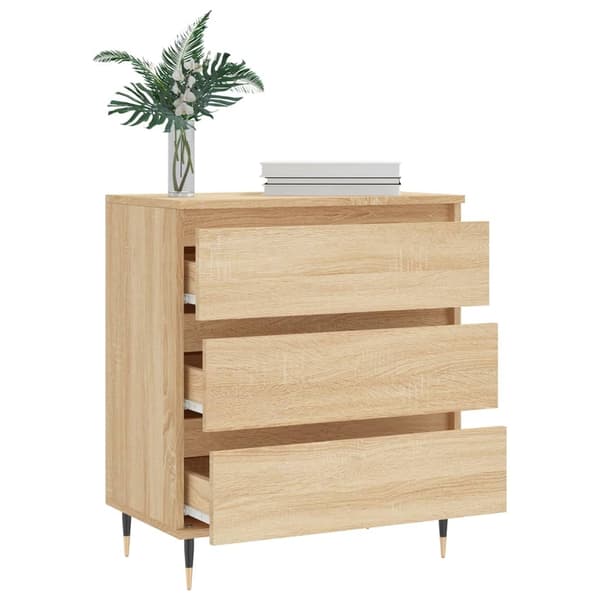 vidaXL Skjenk sonoma eik 60x35x70 cm konstruert tre