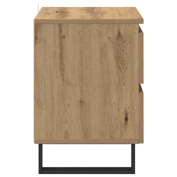 vidaXL Nattbordskap artisan eik 40 x 35 x 50 cm Konstruert tre