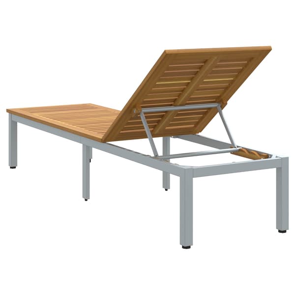 vidaXL Solseng Grå 200 x 55 x 35 cm Solid akasietre