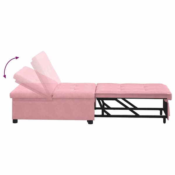 vidaXL Soffsäng Rosa 194 x 67 x 82 cm Sammet