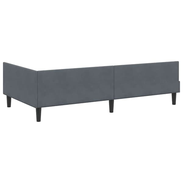 vidaXL Sängram Mörkgrå 100 x 200 cm Sammet och konstruerat trä
