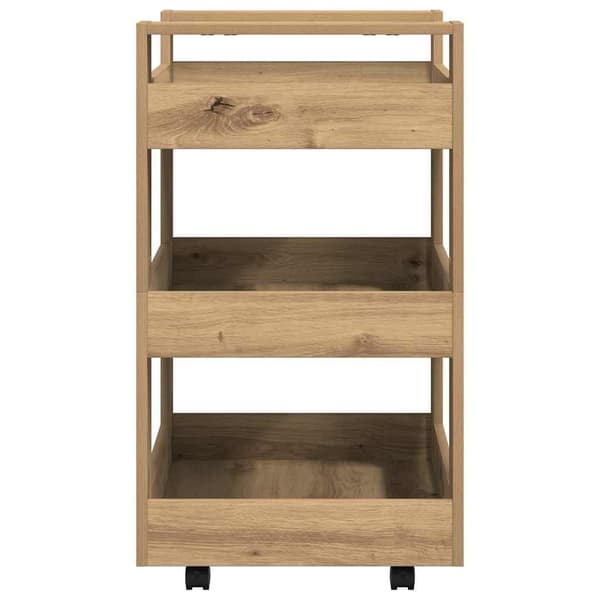 vidaXL Kjøkkenvogn Artisan Eik 60 x 45 x 80 cm Konstruert tre