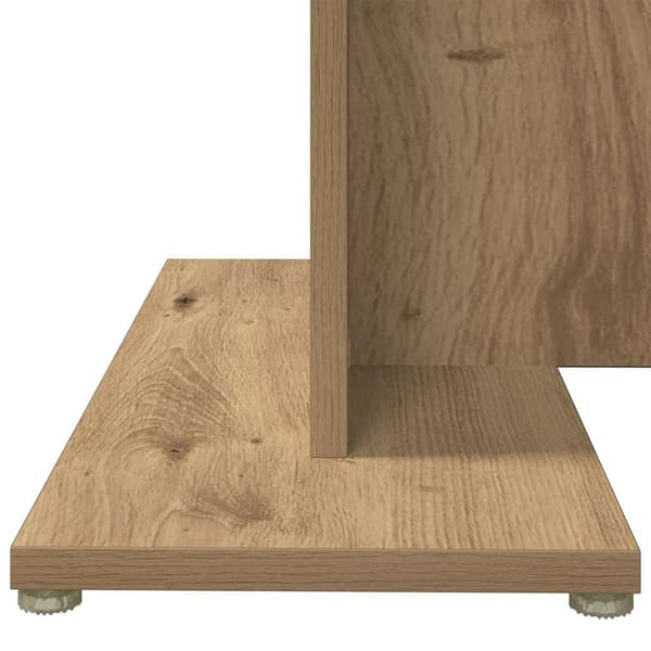 vidaXL Spisebord artisan eik 80x80x75 cm konstruert tre
