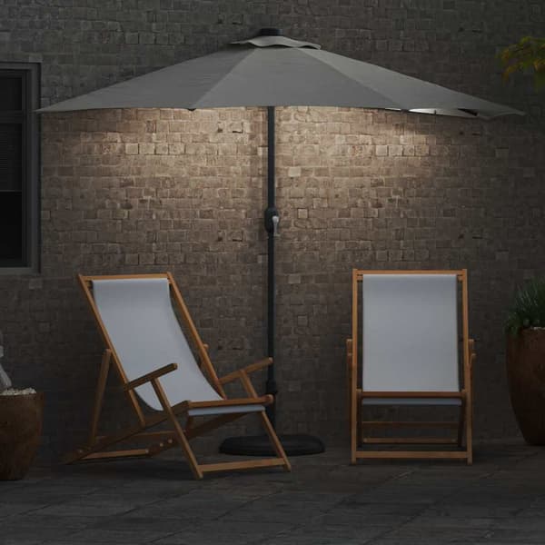vidaXL Hageparasol sand 294 x 150 x 224 cm Polyester og stål