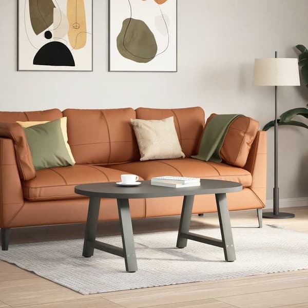 vidaXL Soffbordsben A-formade 2 st antracit 60x(42-43) cm stål