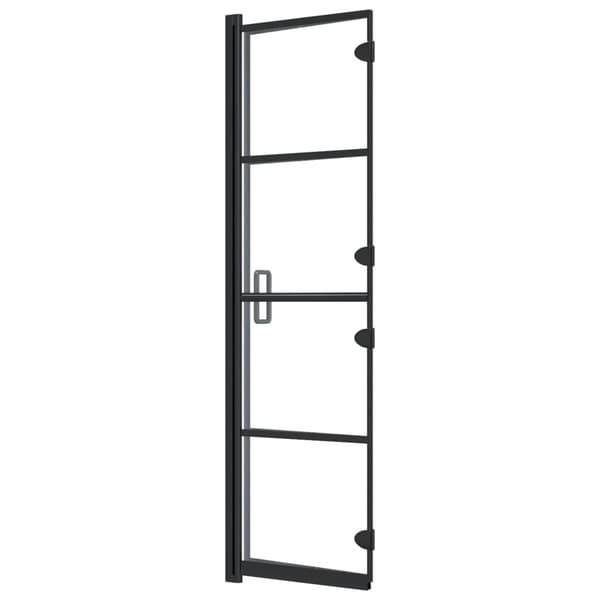 vidaXL Duschvägg fällbar ESG 80x140 cm svart