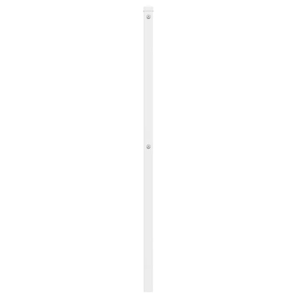vidaXL Utskiftbar sengegavl i metall hvit 120 cm