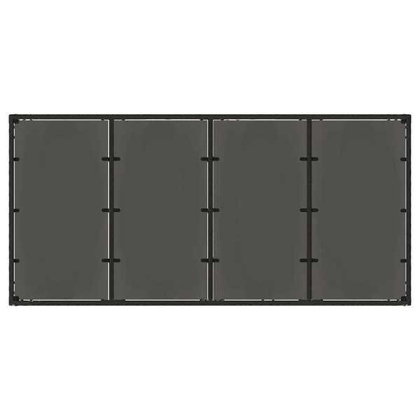 vidaXL Trädgårdsmöbelset 7 pcs Svart konstrotting