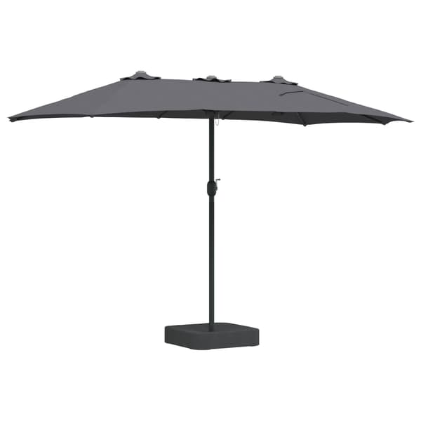 vidaXL Trädgårdsparasol Antracit 385 x 209 x 244 cm Polyester