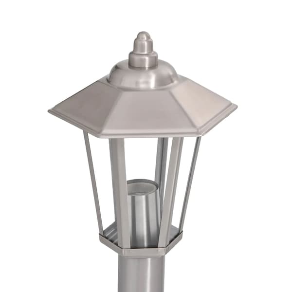vidaXL Utendørs gulvlampe sølv 80 cm rustfritt stål