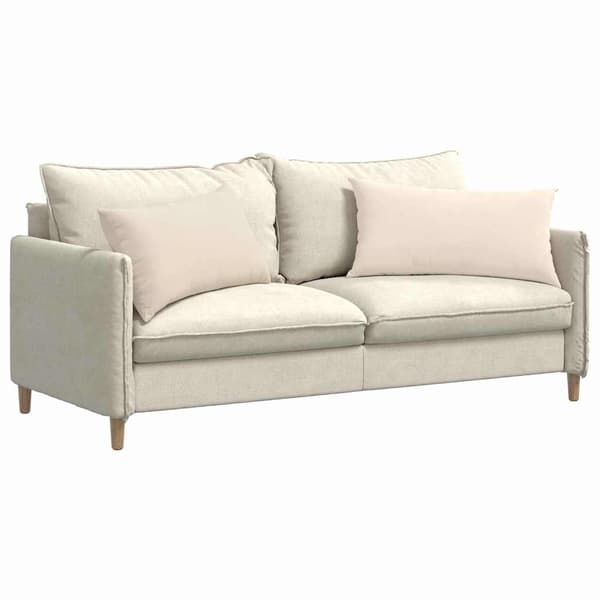 vidaXL Soffkuddar 2 st Beige 80 x 40 cm tyg