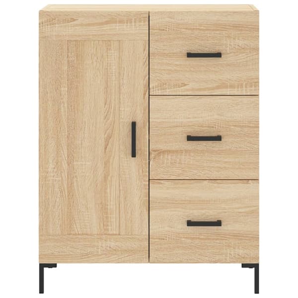 vidaXL Highboard sonoma eik 69,5x34x180 cm konstruert tre