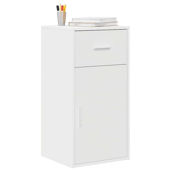vidaXL Sideboard med låda Vit 38 x 34 x 75 cm