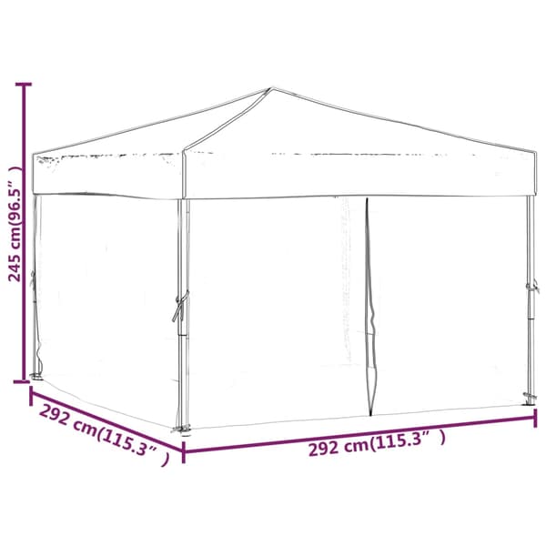 vidaXL Markise Hvit 3,5 x 2,5 m Metall