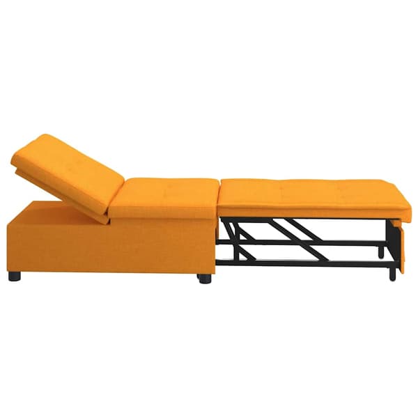 vidaXL Pull Out Sofa Bed Mörkgul 194 x 50 x 82 cm tyg