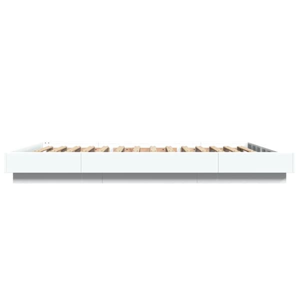 vidaXL Sengeramme hvit 140x190 cm konstruert tre