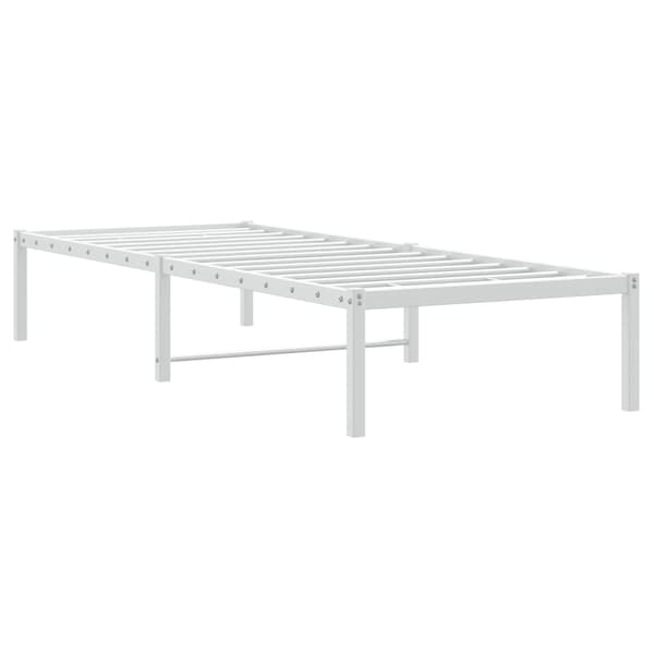 vidaXL Sängram metall vit 80x200 cm