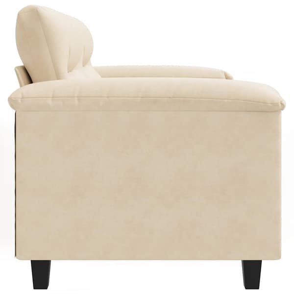 vidaXL 2-sitssoffa gräddvit 120 cm mikrofibertyg