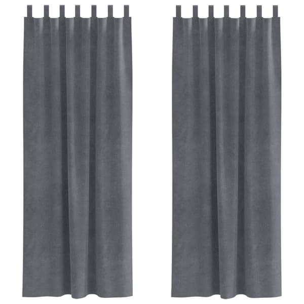 vidaXL Blendingsgardiner 2 pcs Lysegrå 140 x 260 cm Fløyel
