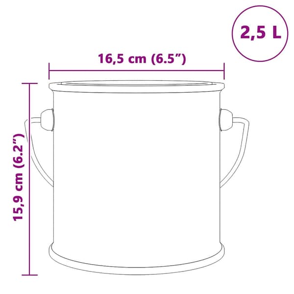 vidaXL Träfärg Grå 2,5 L Väggprint