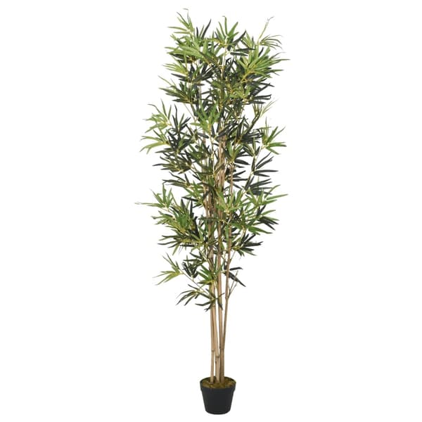 vidaXL Kunstig bambustre 1104 blader 180 cm grønn