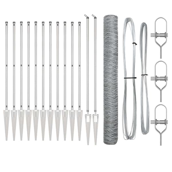 vidaXL Stängselstolpe Silver