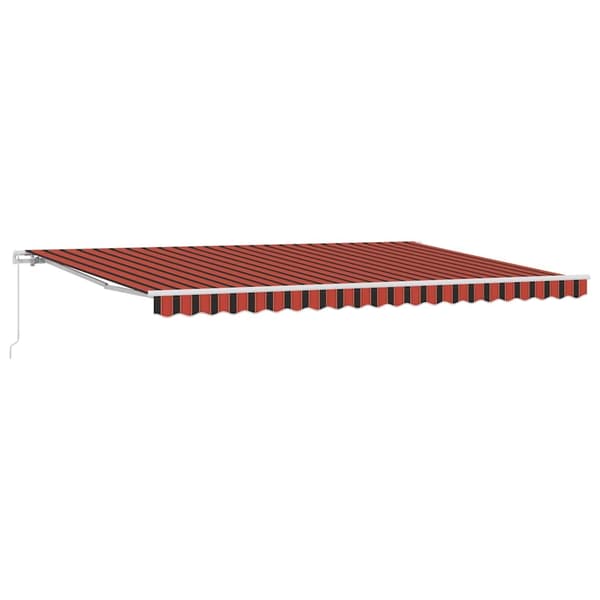 vidaXL Utfällbar markis Orange och Brunt 500 × 350 cm