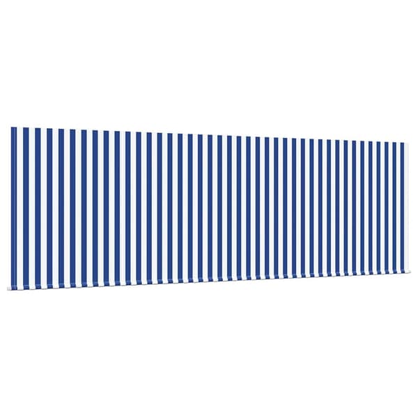 vidaXL Utfällbar markis Randig Blå 350 x 200 cm tyg