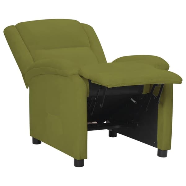 vidaXL Reclinerfåtölj ljusgrön sammet