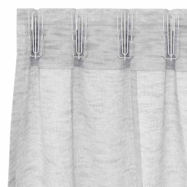 vidaXL Voile Gardin med gardiner 2 pcs Lysegrå 245 x 140 cm Polyester