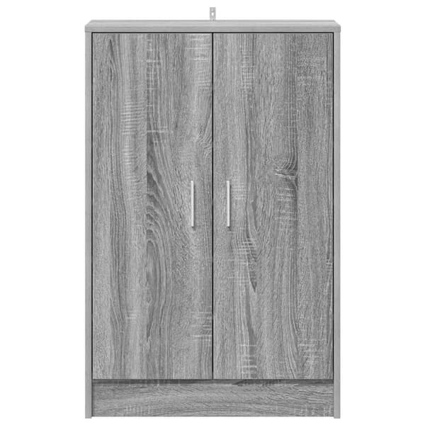 vidaXL Skoställ grå sonoma 60x35x92 cm konstruerat trä