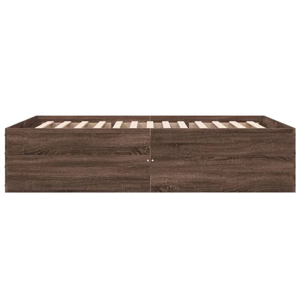 vidaXL Sengeramme brun eik 120x200 cm konstruert tre