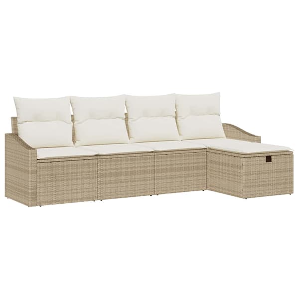 vidaXL Soffset med kudde 6 pcs konstrotting