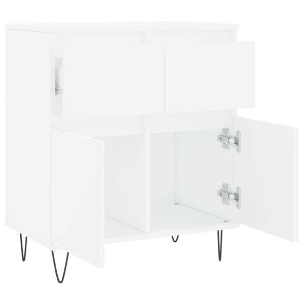 vidaXL Byrå vit 60x35x70 cm konstruerat trä